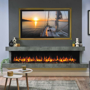 Fireplaces with a Image Background